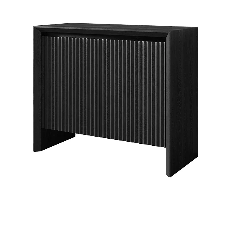 Mrs Woods Antique Vintage Living Room Furniture Eco-Friendly Oak Material Black Storage Buffet Cabinet