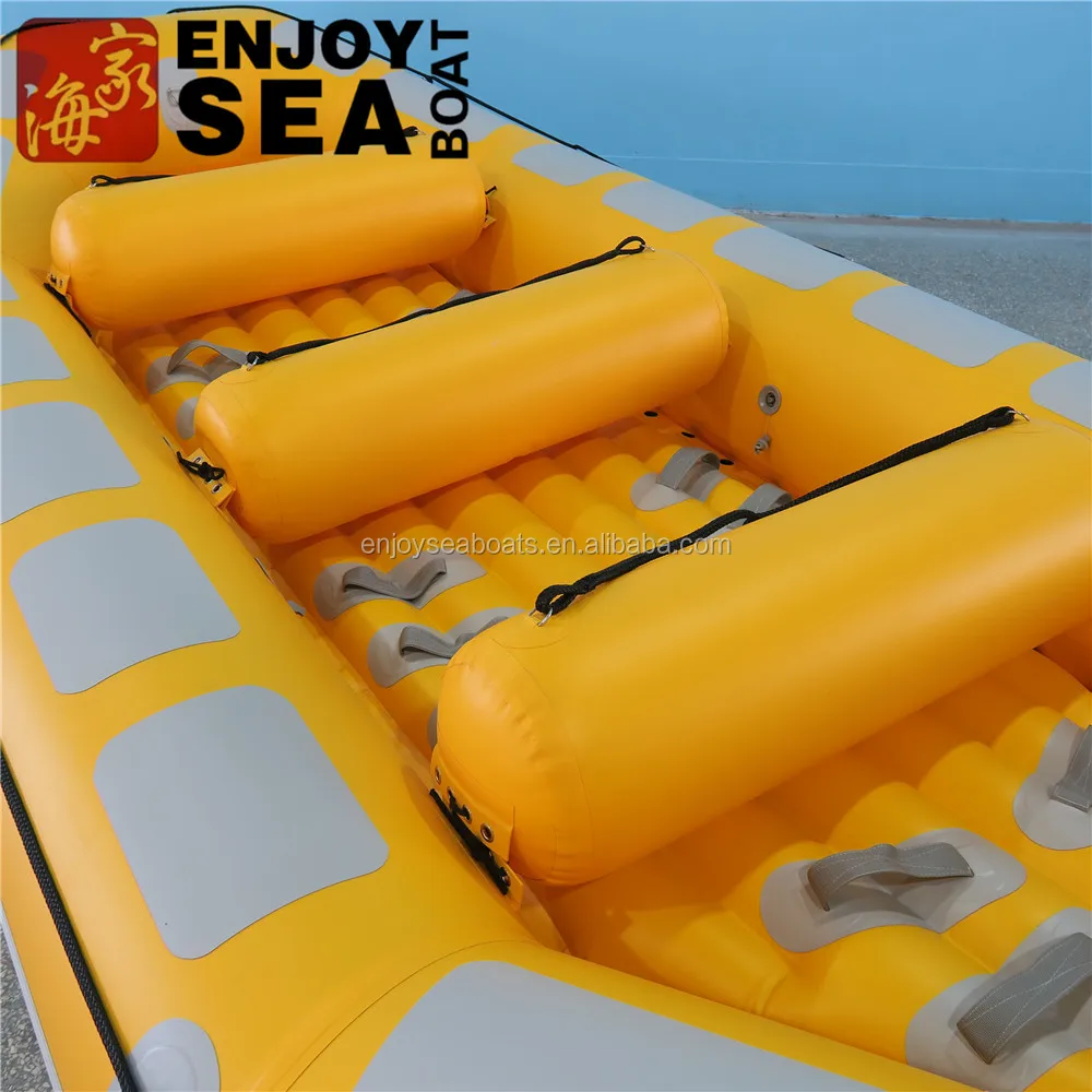 Large 10 person yellow rafting boats inflatable boats china /durable self bailing whitewater rafting  boat for drifting