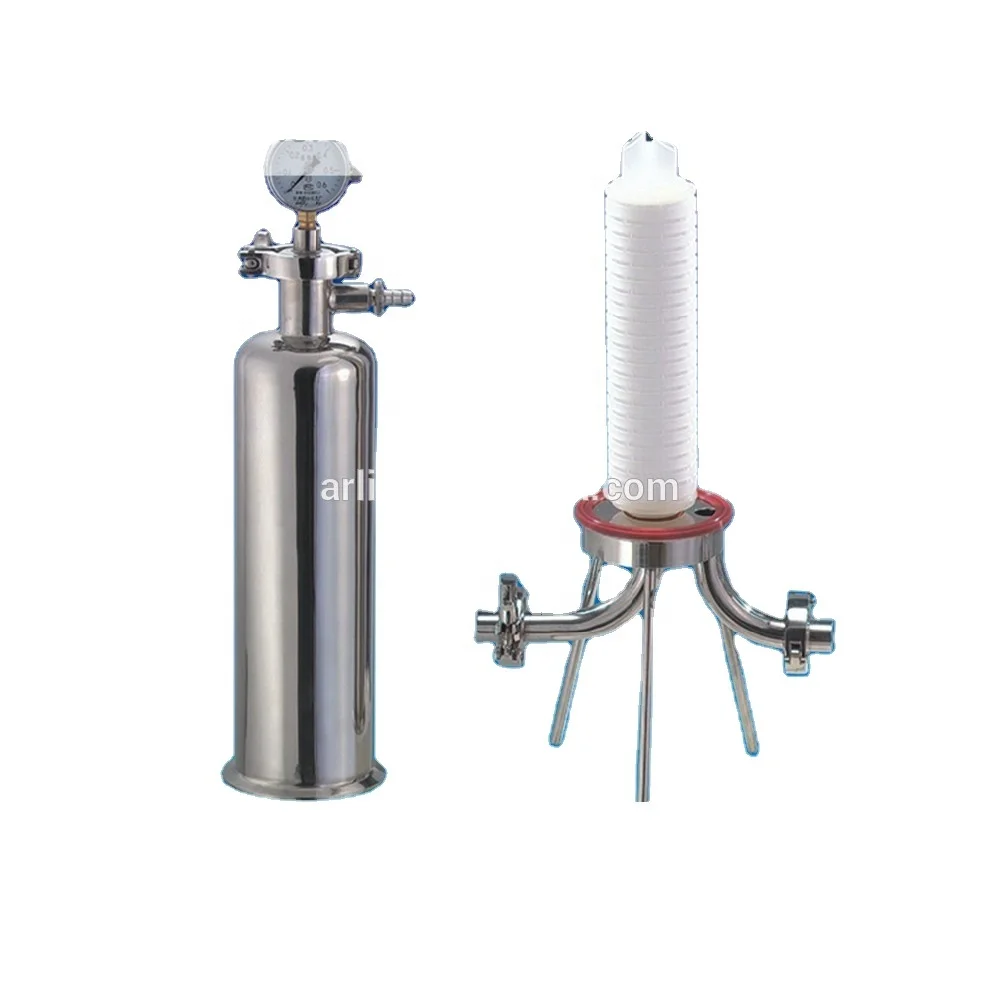 Stainless steel SS304/316L Water Liquid Air Sanitary filter cartridge housing