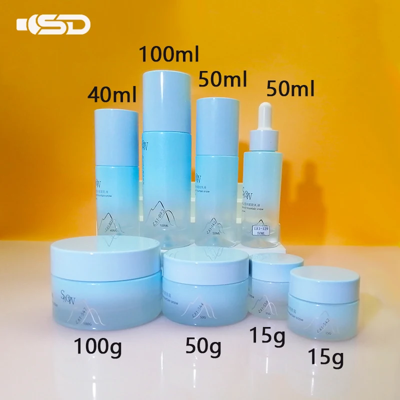 Luxury Liquid Dropper Bottle 30ml 50ml 80ml 100ml Cosmetic Container Essential Oil Bottles Aluminum Glass Bottles For Cosmetics