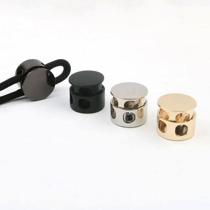 Garment accessories toggle cord adjuster stopper tali cord locks elastic metal custom cord stoppers