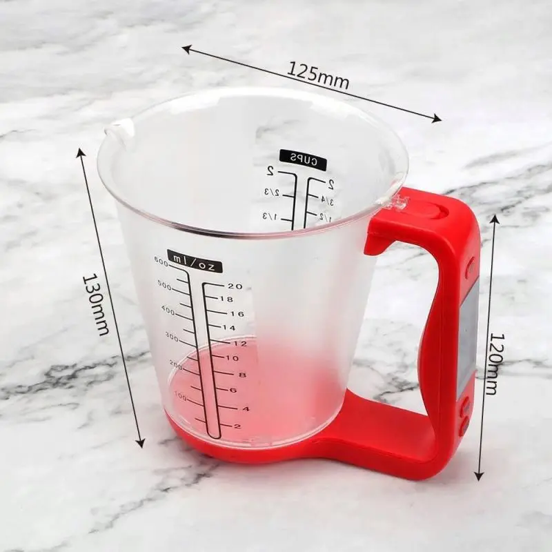 Wholesale Digital Cup Hot Selling Hand Held Kitchen Weighing Wireless 1000g/1g High-Quality ABS Plastic Measuring Cup with Scale