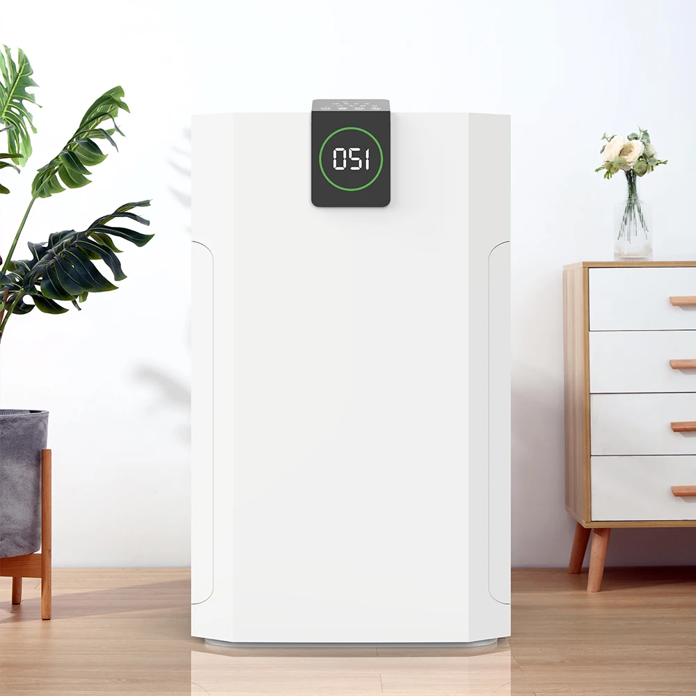 2021 Commercial UV Industrial Air Purifier with True HEPA Filter Low Noise Large Room Home Application Systems