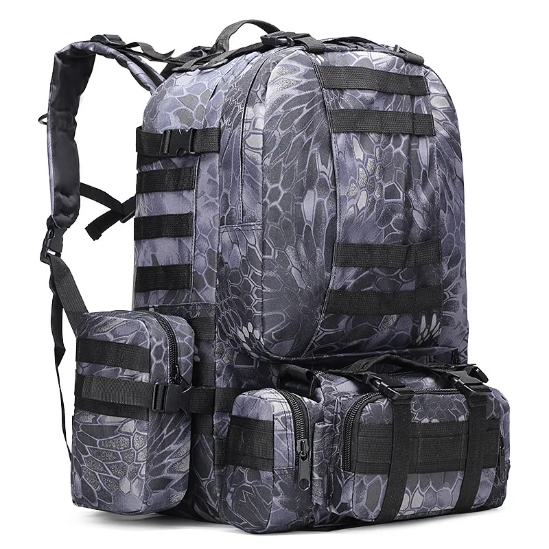 50-55L Multifunctional Tactical Climbing Bag Outdoor Camouflage Rucksack Set Travel Bag Practical Hunting Backpack