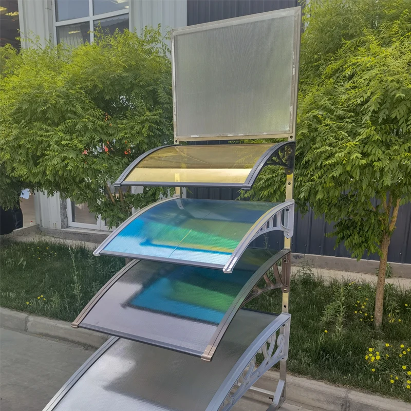 
Customized outdoor shade cover simple structure garden use polycarbonate awning with durable metal frame 