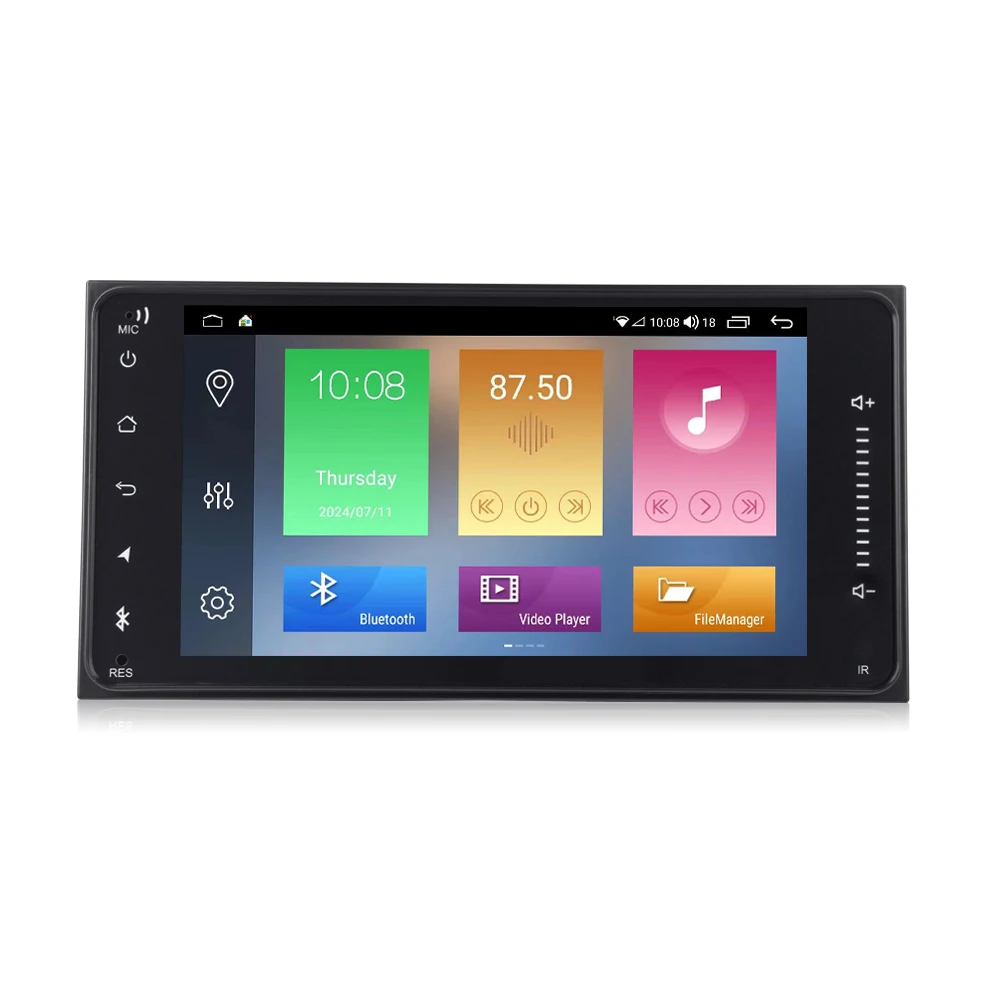7inch Android Car Screen For Toyota Vios Crown Camry Hiace Previa Corolla Rav4 Car Stereo 4G WIFI AI Voice Control Head Unit