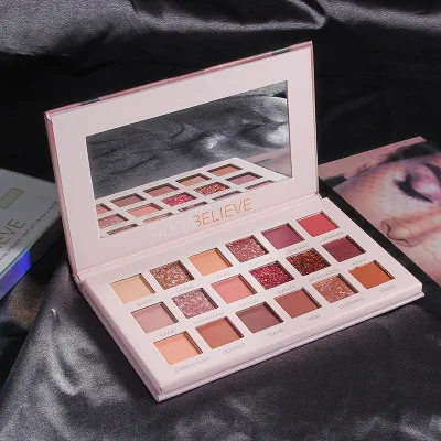 Custom private label 18 color eye shadow vegan waterproof makeup eyeshadow palette