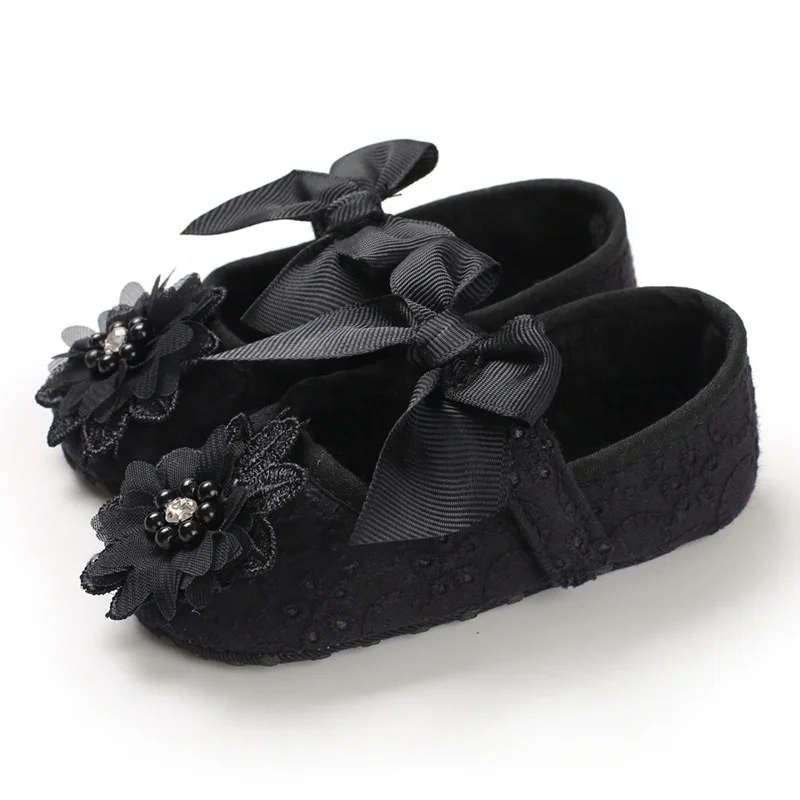 Лидер продаж, красивая кружевная Цветочная обувь для маленьких девочек EVERTOP, обувь для новорожденных
