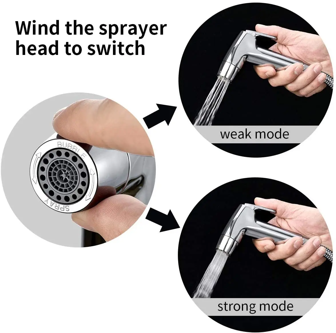 Leelongs Bathroom Pet Cleaning Bidet Hand Sprayer Baby Diasper Sprayer Bidet Sprayer Kit