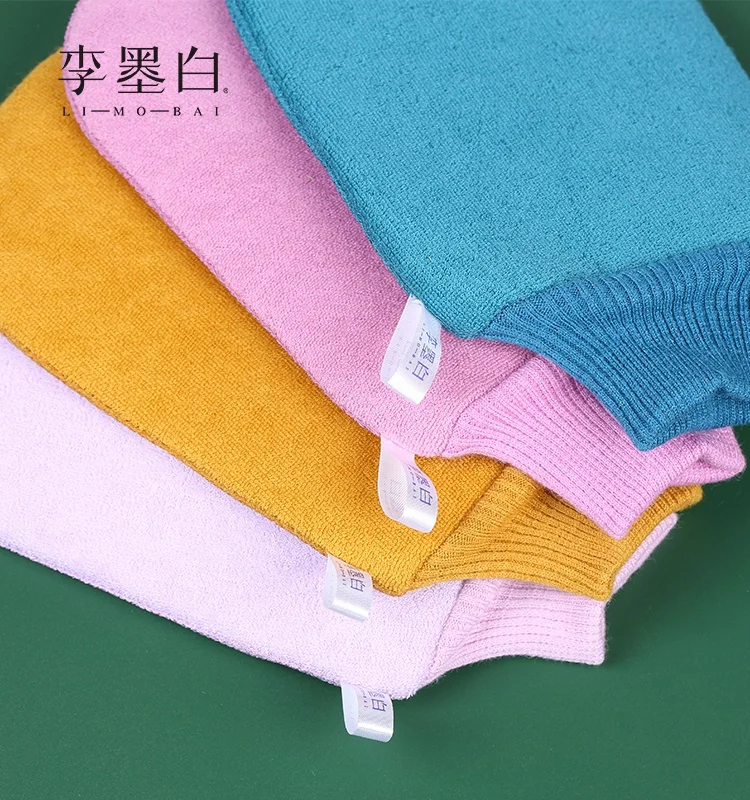 Double Face Frosted Gloves Sponge Bath Dead Skin Remover Silk Glove For Exfoliation