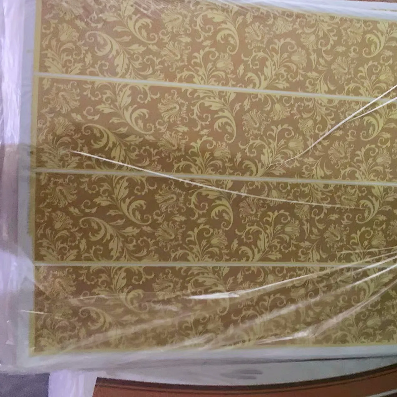 Ceramic Sanitary Ware Wash Basin PVD Coating Golden Decals Paper