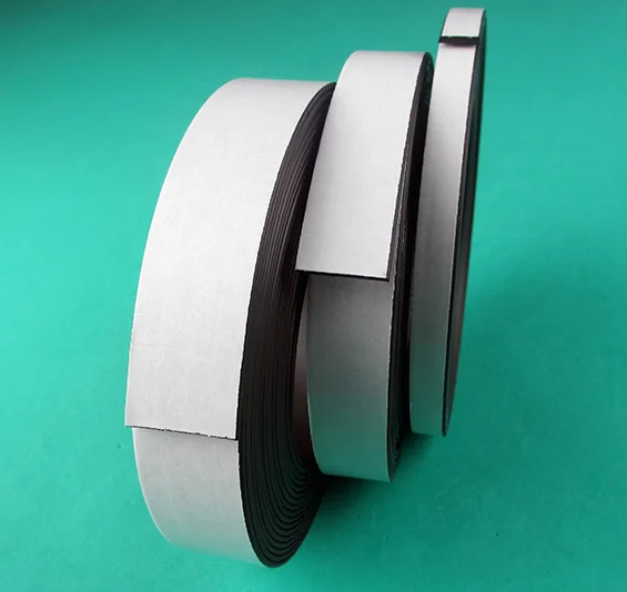 flexible rubber magnet self adhesive magnetic strip roll