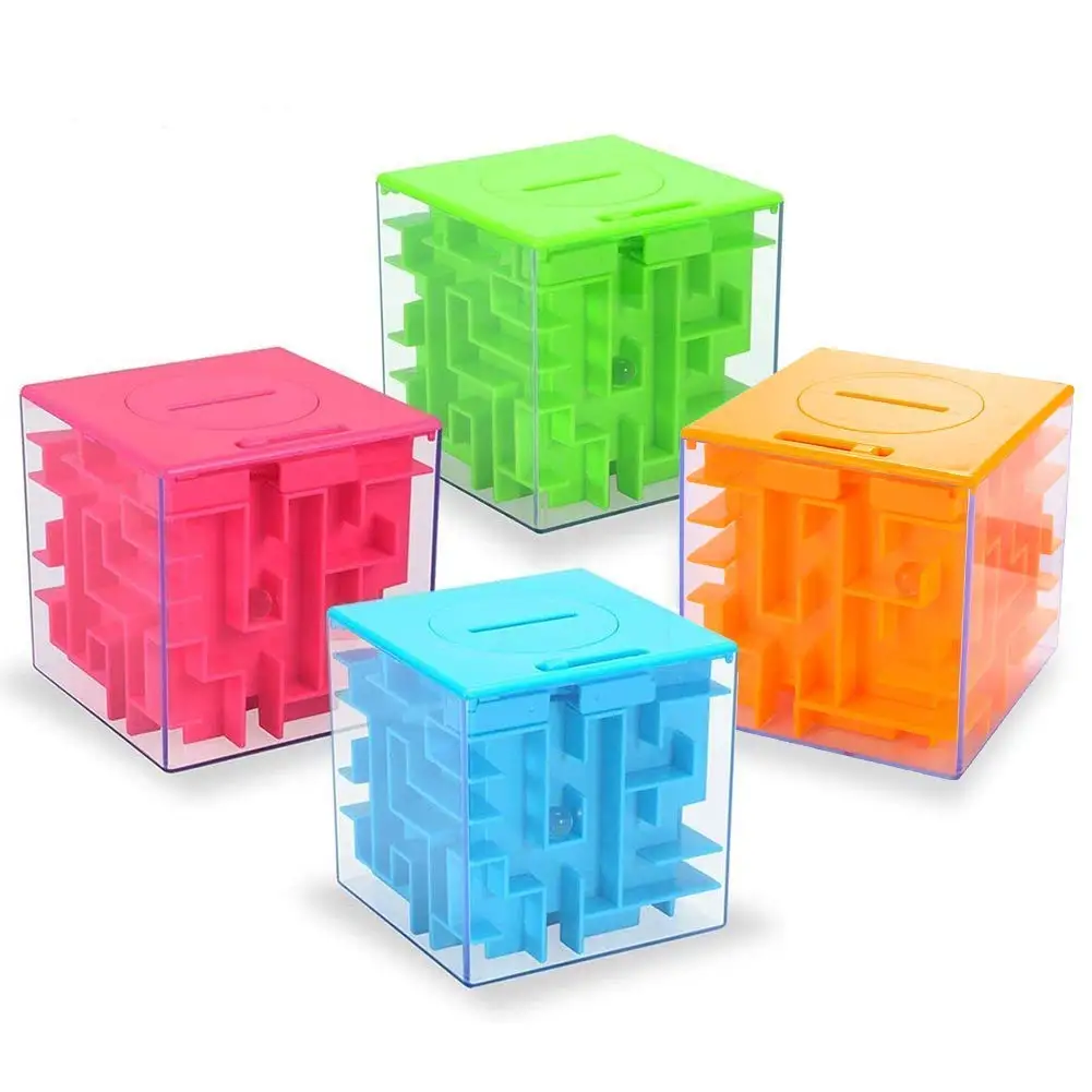 2022 novedades 7CM 3D Money Maze piggy bank Puzzle Box Unique Birthday Gift Holder Box Fun Maze Puzzle Games Toy