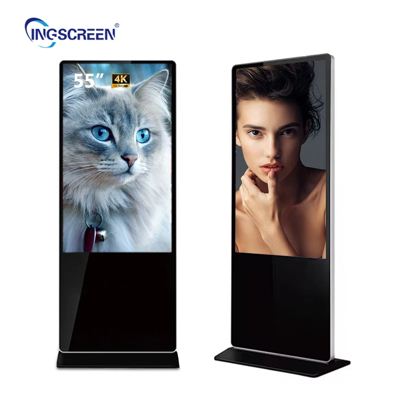 INGSCREEN 43 inch standing floor kiosk digital sign and displays digital screen display ads car digital advertising screen