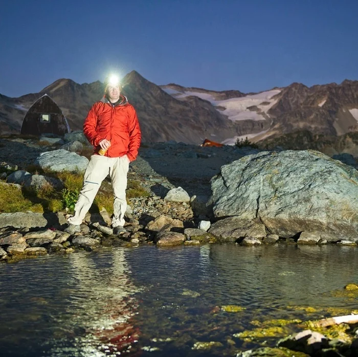 Outdoor industrial lampe frontale electric LED headlight, headlamp, head self-defense torch