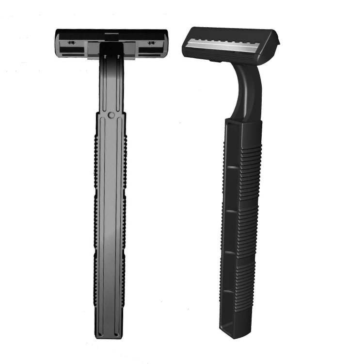 HW-B207G одноразовые ежедневное использование пластиковой ручкой быстрые потребительские отель Быстрая доставка 5 шт./мешок из полиуретана с открытыми порами пакет 2 лезвия бритвы