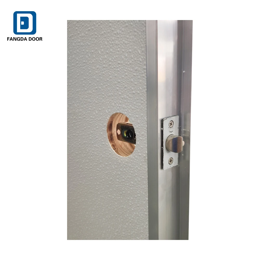 Fiberglass exterior door with glass Outswing metal frame aluminum frame for Mobile home Walking door