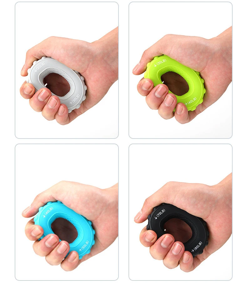 Wholesale Silicone Hand Grip Ring Exercise Relieve Pressure Finger Train Hand Grip Hand Forearm Exerciser