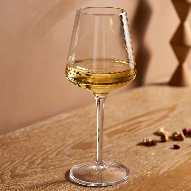 Michley 445ML Tritan White Wine Glasses Large Bowl Stemware Square Wine Blown Bordeaux Wine Glasses