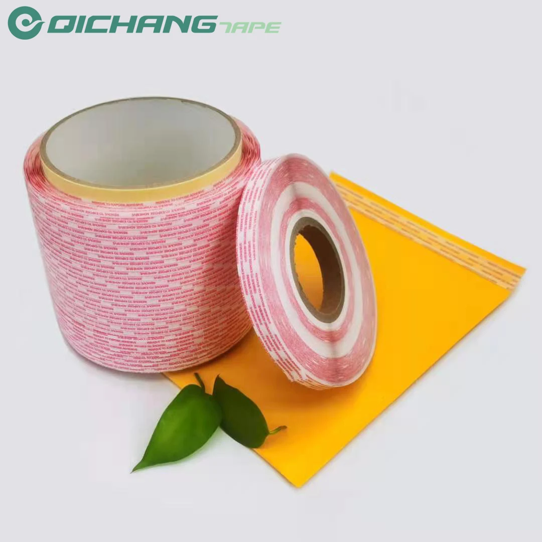 Permanent Bag Sealing Tape With Silicone Coated Glassine Paper Film For Sealing Envelope Express Mailer bag