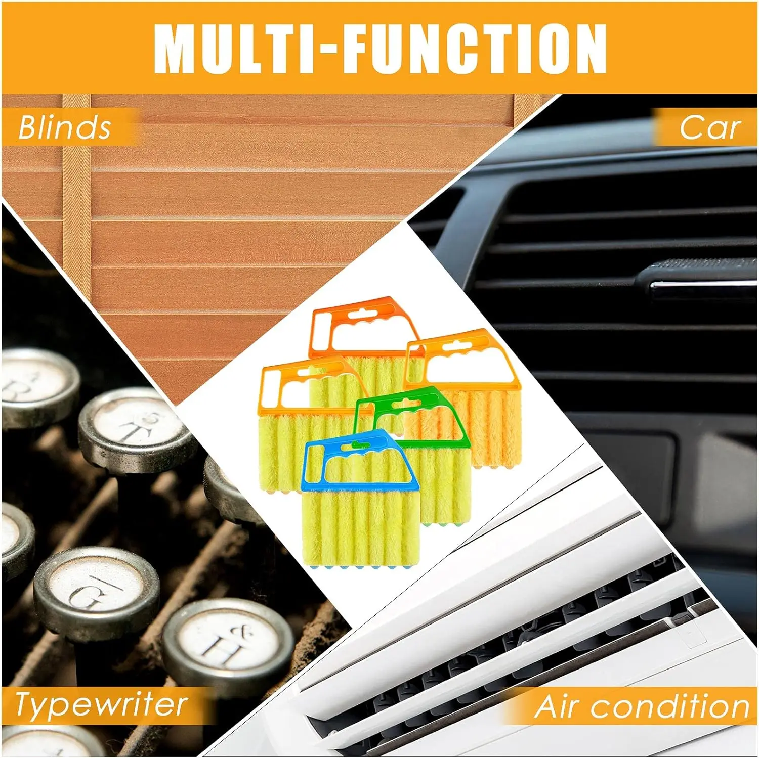 SEQ 7 Finger Hand Held Dusting Cleaner Tool for Air Conditioner Wood Blinds Dust Dirt