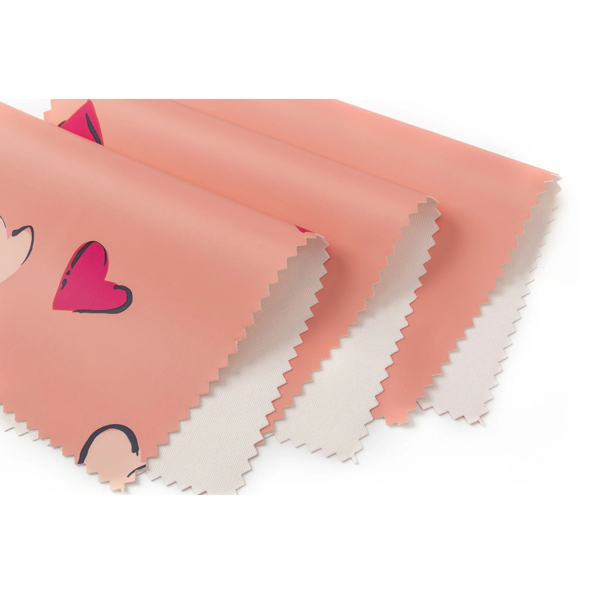 Водонепроницаемая дышащая искусственная кожа с принтом любящего сердца для детской одежды