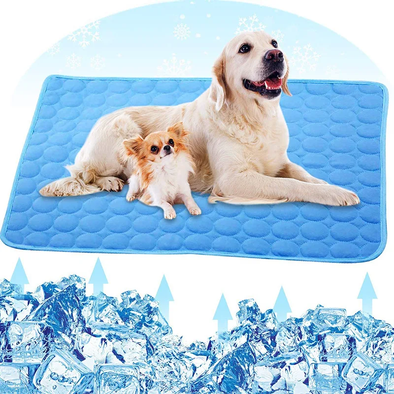 Cool summer cooling Ice silk MATS Ice pad gel cooling non-slip pet dog cat bed blanket mat the cushion pet supplies