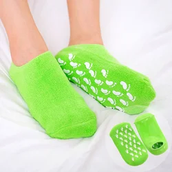 free sample Foot Moisturising Aloe Infused Spa Fuzzy Spa Gel Heel Socks