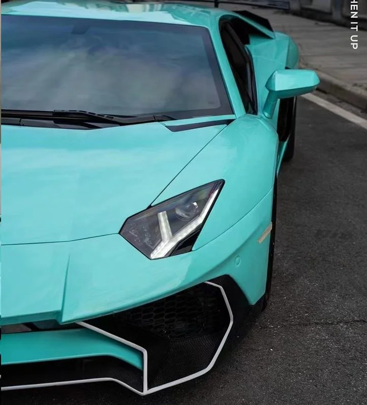 Premium super bright crystal gloss Tiffany Blue chrome-plated vinyl wrap plastic scratch resistant highlight no bubble sticker