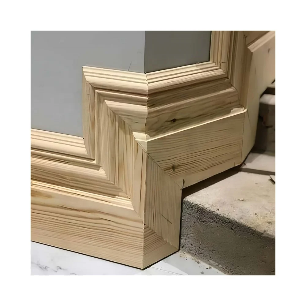 Modern White Primed Wooden Skirting Board MDF Baseboard