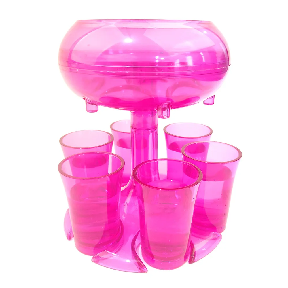 XC hot sale Transparent 6 Shot Glass Dispenser and Holder