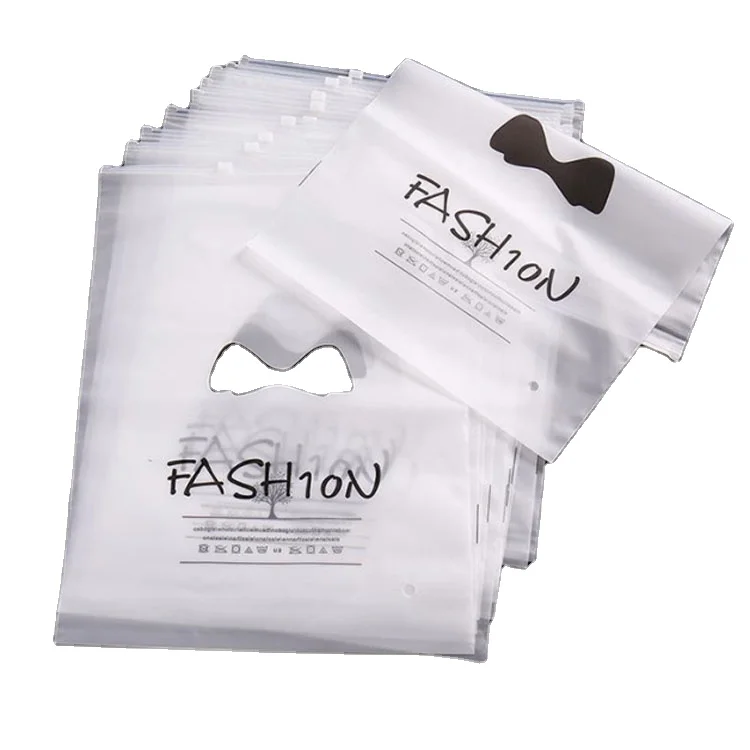 Eco-Friendly Frosted Plastic Ziplock CPE Recyclable Stand-Up Pouch with Slider for Clothes Packaging Zipper Closure