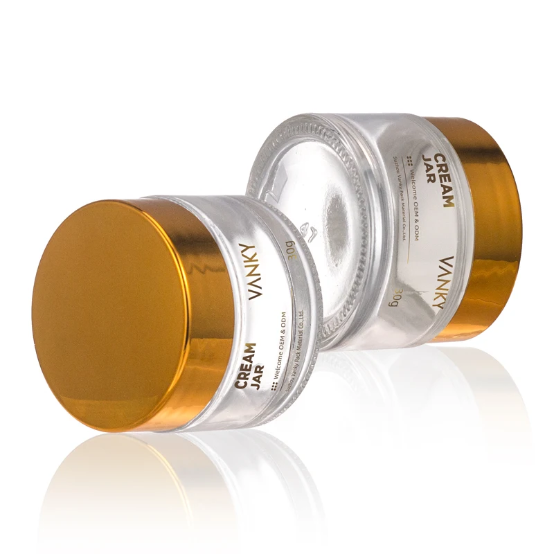 Высокое качество 10 г 20 30 50 60 прозрачная цветная стеклянная банка для крема с уксусной крышкой