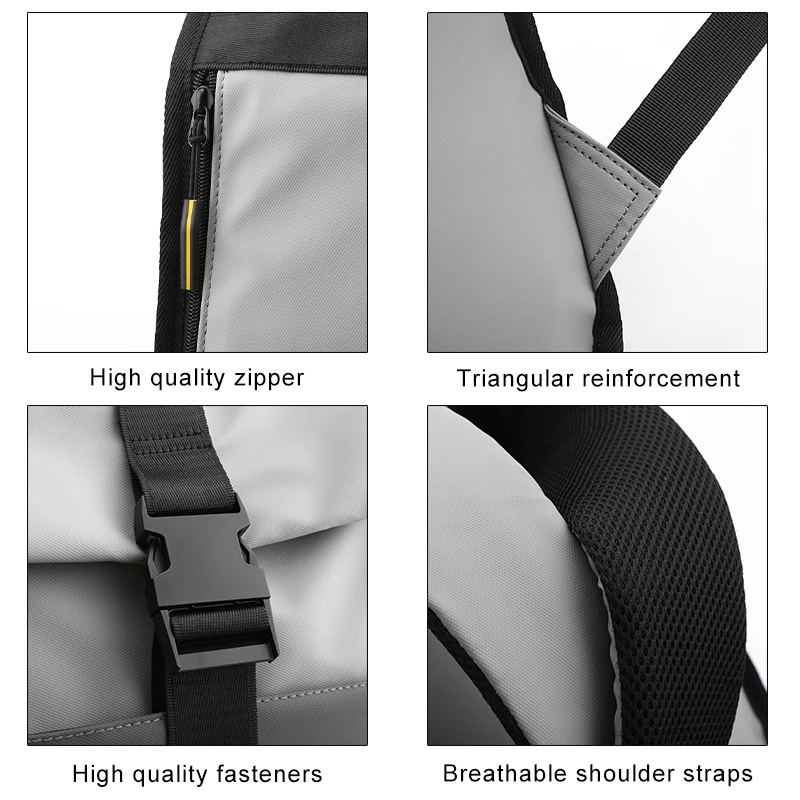 Wholesale Large Capacity Anti Theft Expandable Roll Top School Bag Waterproof Business Men Outdoor College Backpack