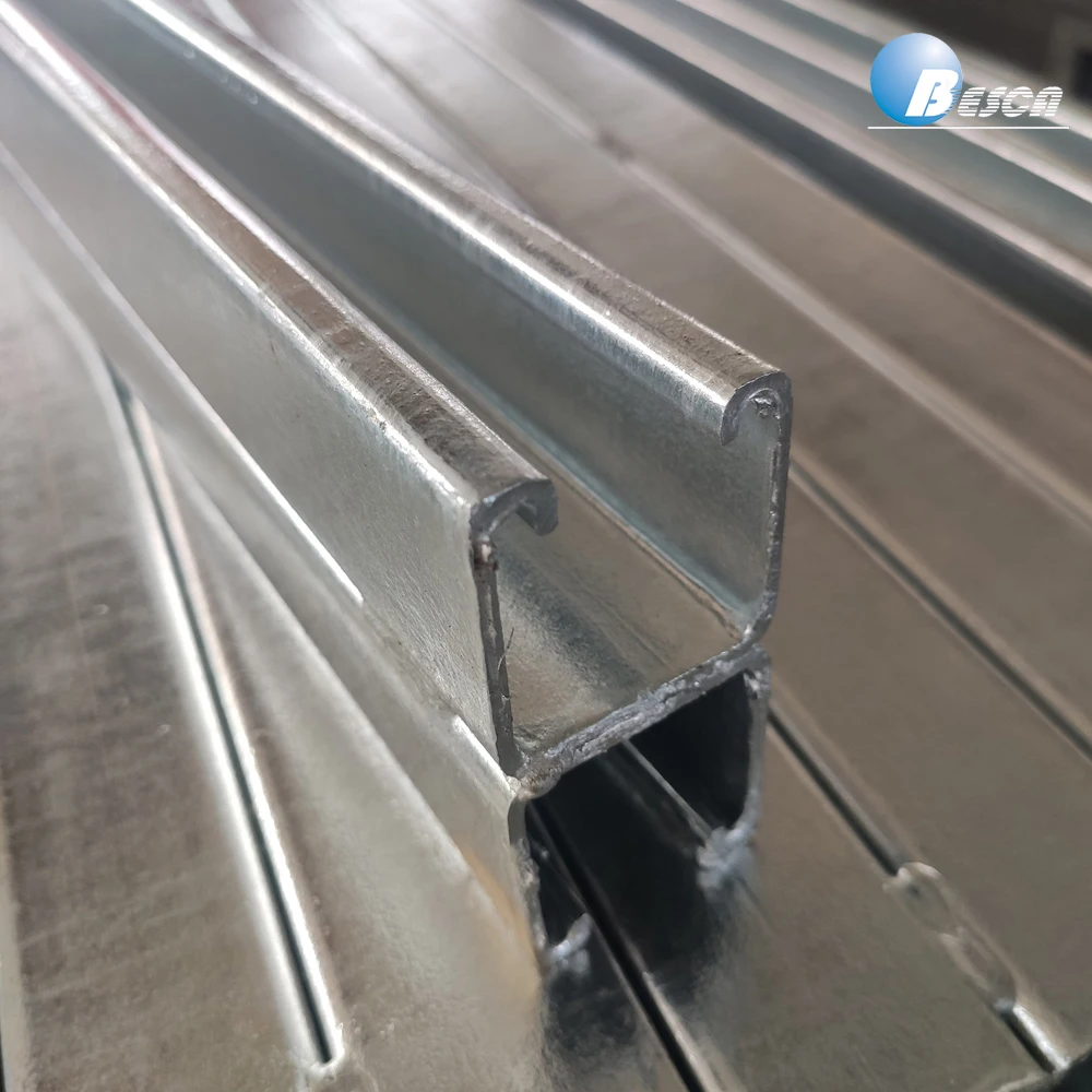 Besca Manufacture Metal Steel slotted C Channel in Galvanized