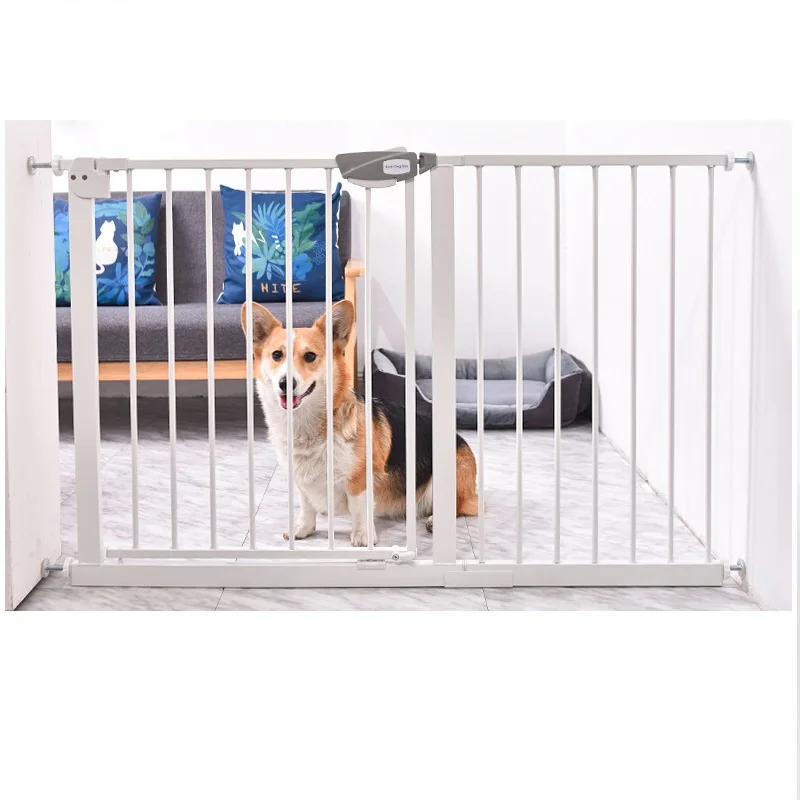 2021 OEM Custom Extra Wide 2-in-1 Stairway and Hallway plastic Pet Gate Dog Fence For house