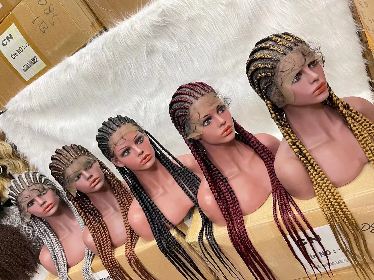 Genuine Nets And Design Braiding Machine Hair Braid Ties Women Box Braided Scalp Wigs