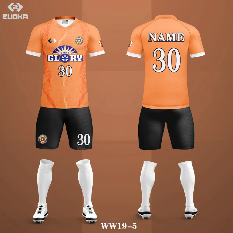 Digital printing maillot de football Unique Design custom football jersey With private label
