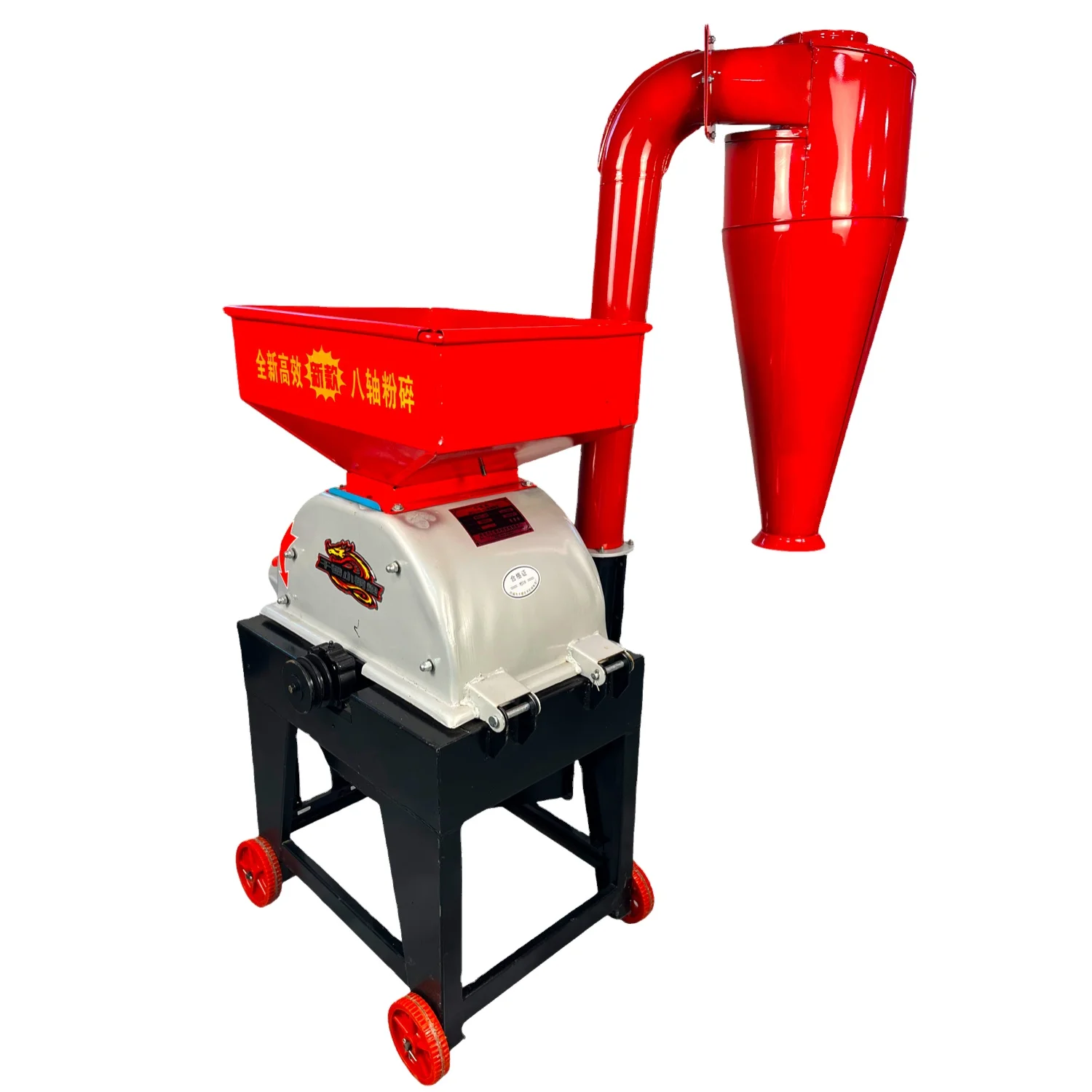 Automatic bag filling livestock feed straw hammer grinder mill soybean corn grain crusher maize milling machine  850 kg/h