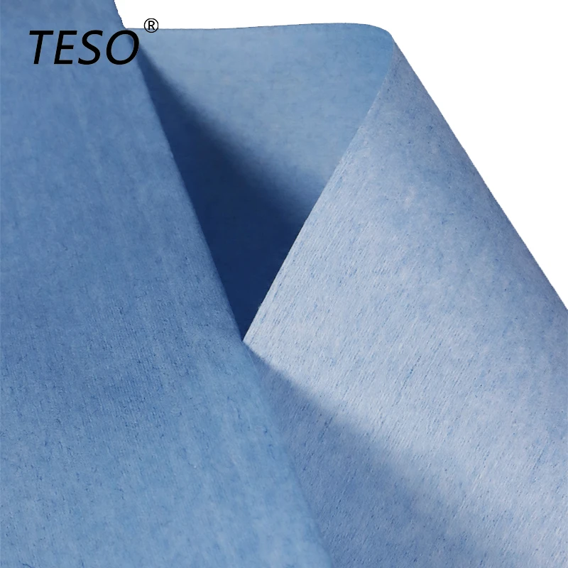 Blue Nonwoven Dust Free Cleaning Airlaid Paper Rolls Cleanroom Paper for Auto Wiping