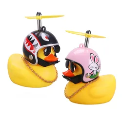 Kid Gift Cartoon Helmet Glasses Necklace Helmet Little Yellow Duck Center Console Rearview Mirror Decorative Ornaments