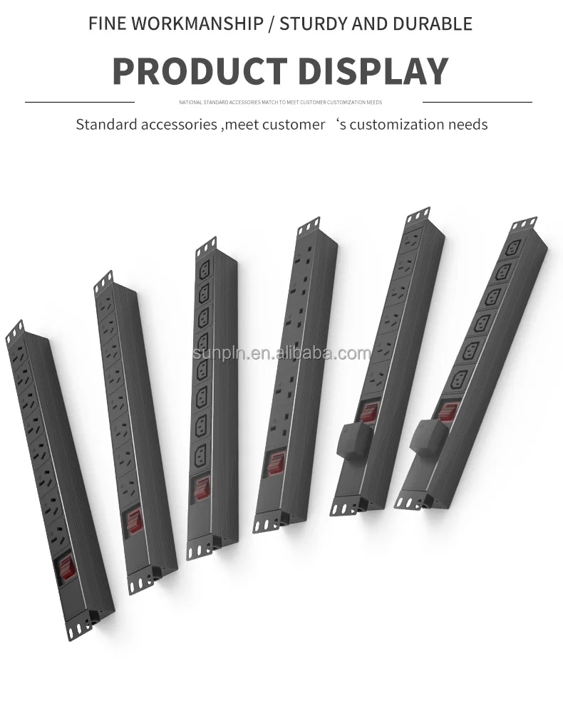 IT room industrial socket rack aluminium PDU 10A 3C electrical equipment