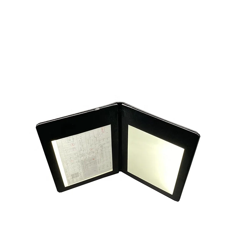 5 by 7 inches Double Side Menus Rechargeable LED Table Tent Menu Holder with Service Calling Light