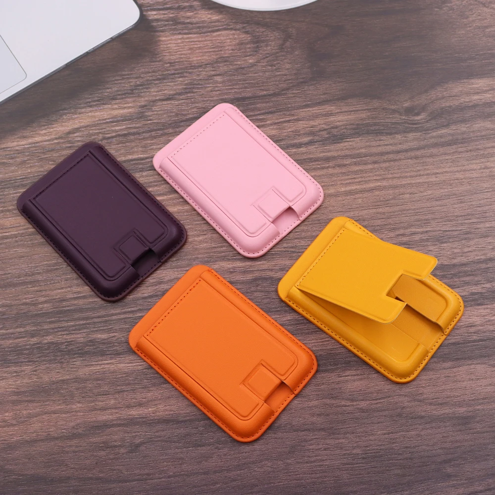 Custom leather card wallet magnetic phone case card holder with stand credit card holder for iPhone 16/15/14 Series