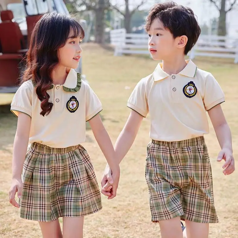 Summer short-sleeved school uniform Kindergarten uniform for children