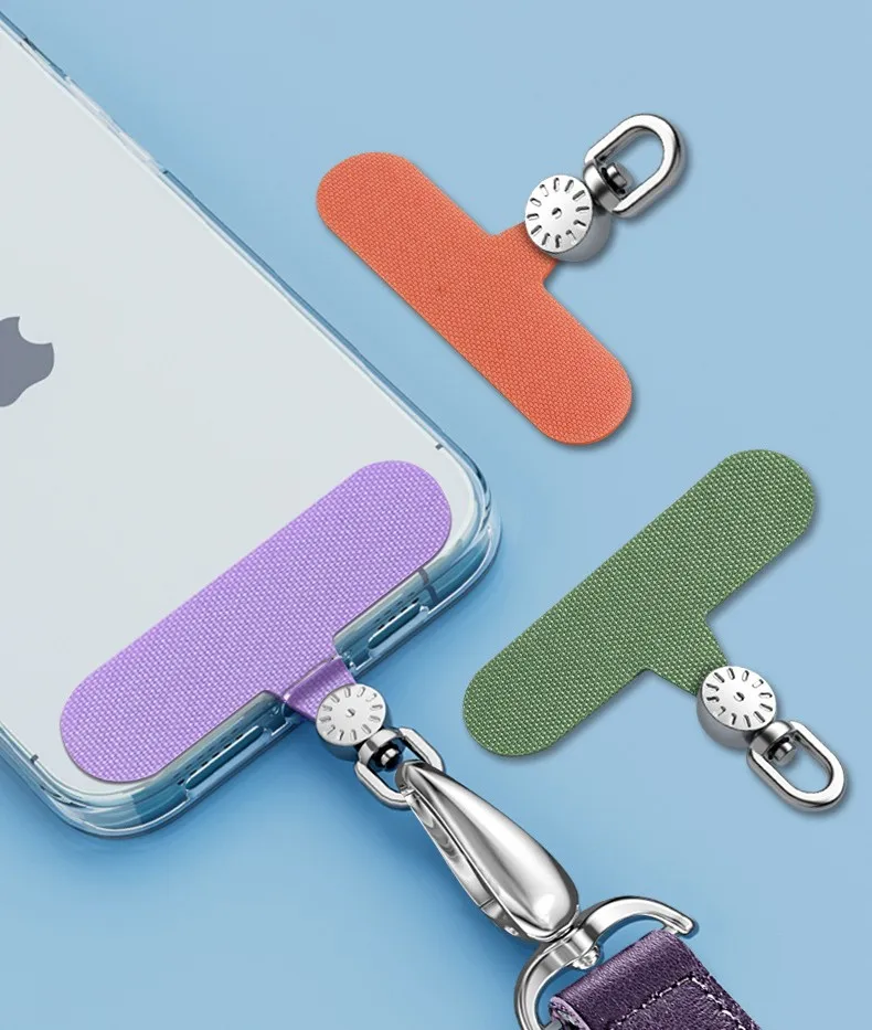 Mobile Phone Lanyard Patch Strap Clip Rotatable Charm Tether Tab Transparent TPU Cell Smartphone Accessories Chain Case