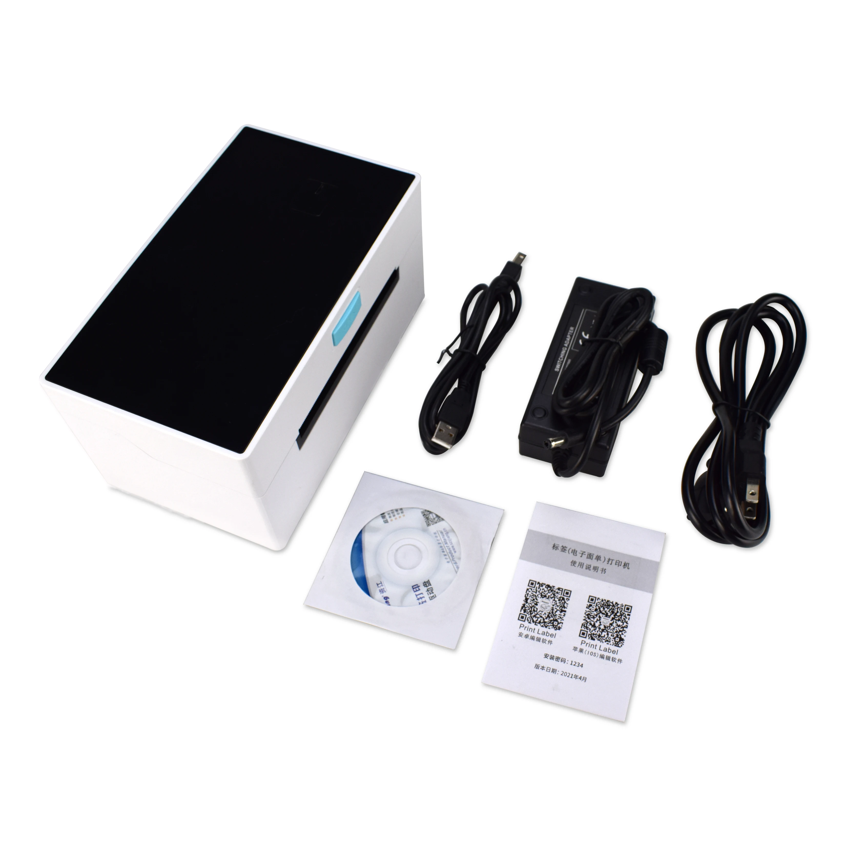 4 Inch USB Port Thermal Barcode Printer compatible with Windows Mac Android iOS Barcode Printer