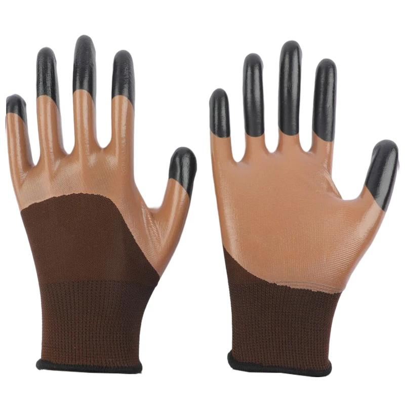 Quality Assurance Nitrile Working Finger Strengthen Gloves