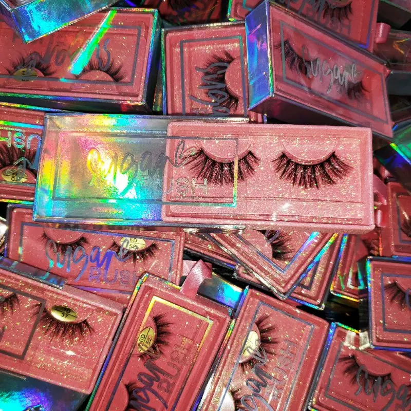 
Wholesale large size eyelash package Natural magnetic lashes vendor 5D 25Mm Mink Eyelashes packaging big box 