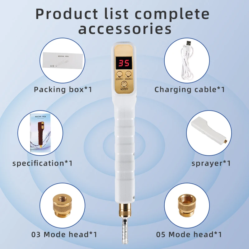 High pressure needleless 0.3ml and 0.5ml ampoule atomizing hyaluronic pen derma pen Hyaluronic Pen Atomizer Hyaluronic Gun